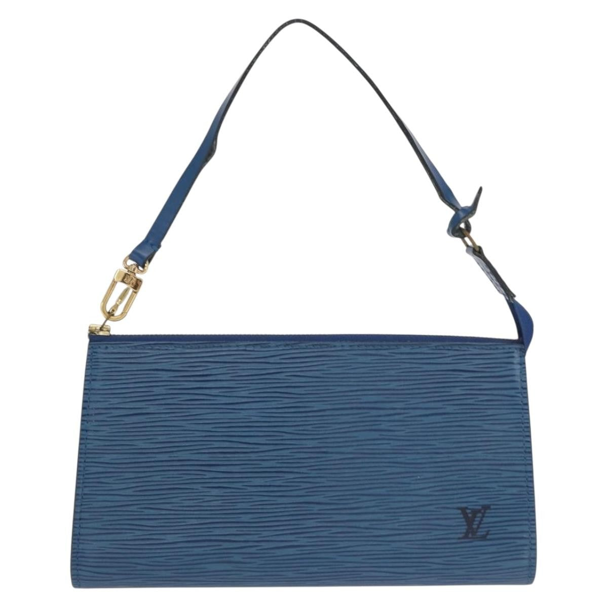 Louis Vuitton Pochette Accessoires Epi Leather Blue Leather Clutche & Pouche Bag (Pre-Owned)