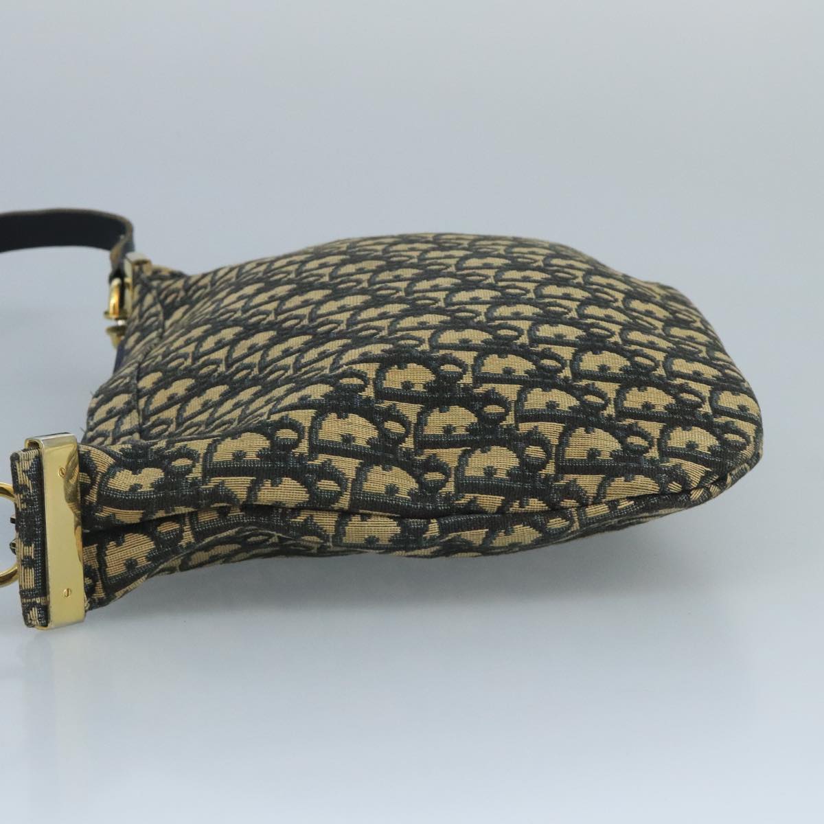 Dior Trotter Navy Canvas Shoulder Bag (Pre-Owned)