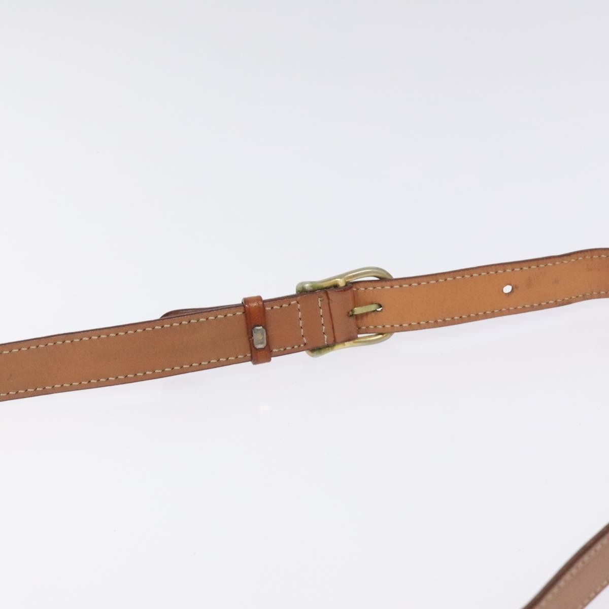 Celine Vintage Macadam Circle Logo Canvas And Leather Brown Canvas Shoulder Bag Bag (Pre-Owned)