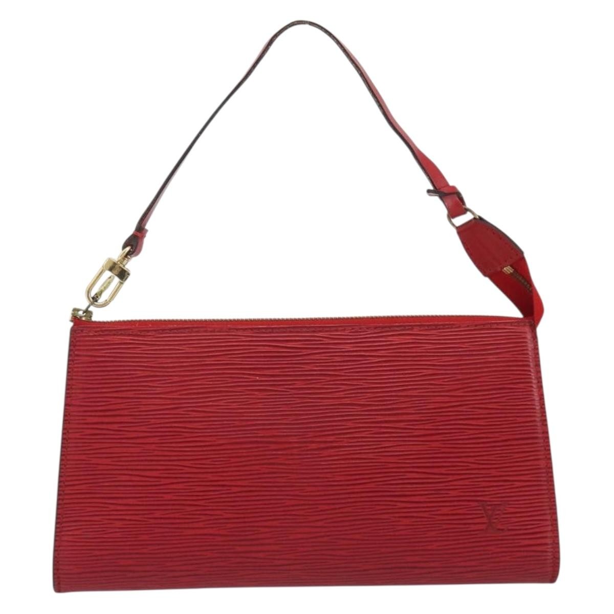 Louis Vuitton Pochette Accessoires Epi Red Leather Clutche & Pouche Bag (Pre-Owned)