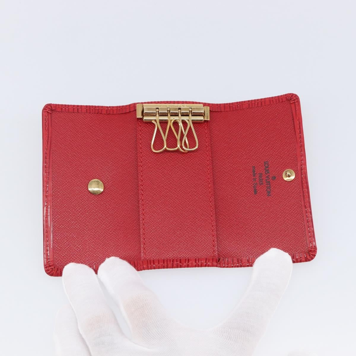 Louis Vuitton Multiclés 4 Cuir Verni Red Leather Wallets Accessory (Pre-Owned)