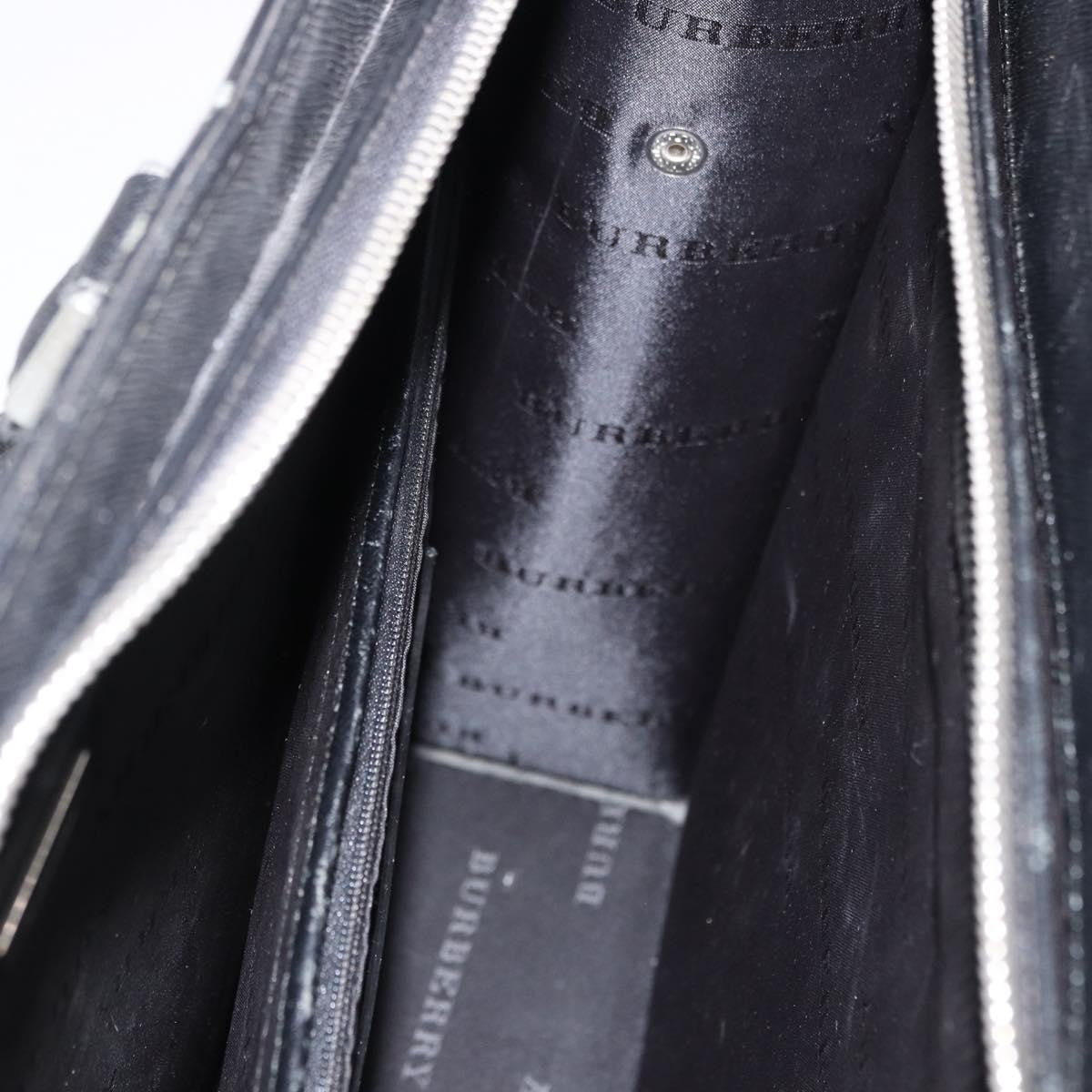 Burberry Business Black Leather Black Leather Briefcase Bag (Pre-Owned)