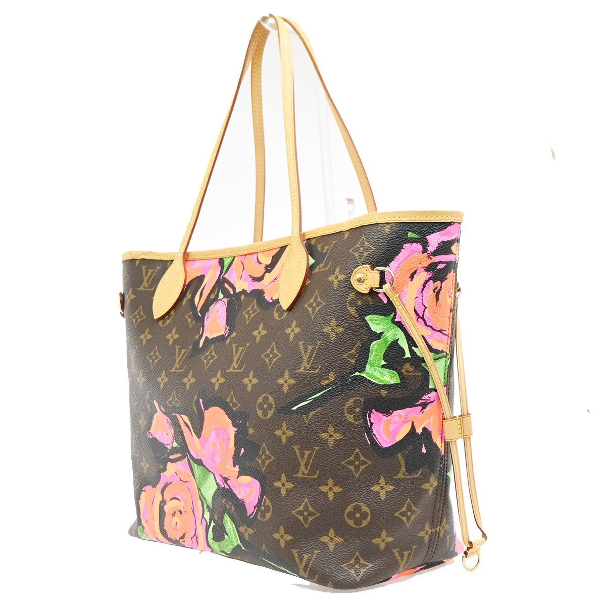 Louis Vuitton Neverfull Limited Edition Monogram Roses Multicolour Canvas Tote Bag Bag (Pre-Owned)