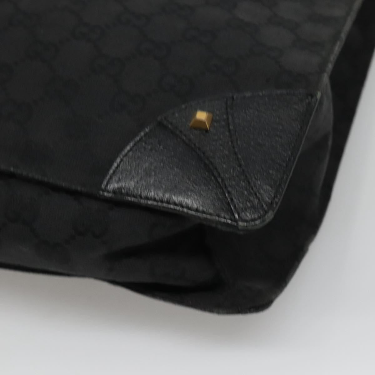 Gucci Nailhead Tote Gg Canvas And Leather Black Canvas Tote Bag Bag (Pre-Owned)
