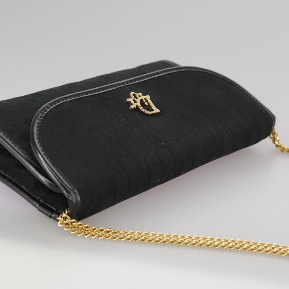 Dior Trotter Black Canvas Shoulder Bag (Pre-Owned)