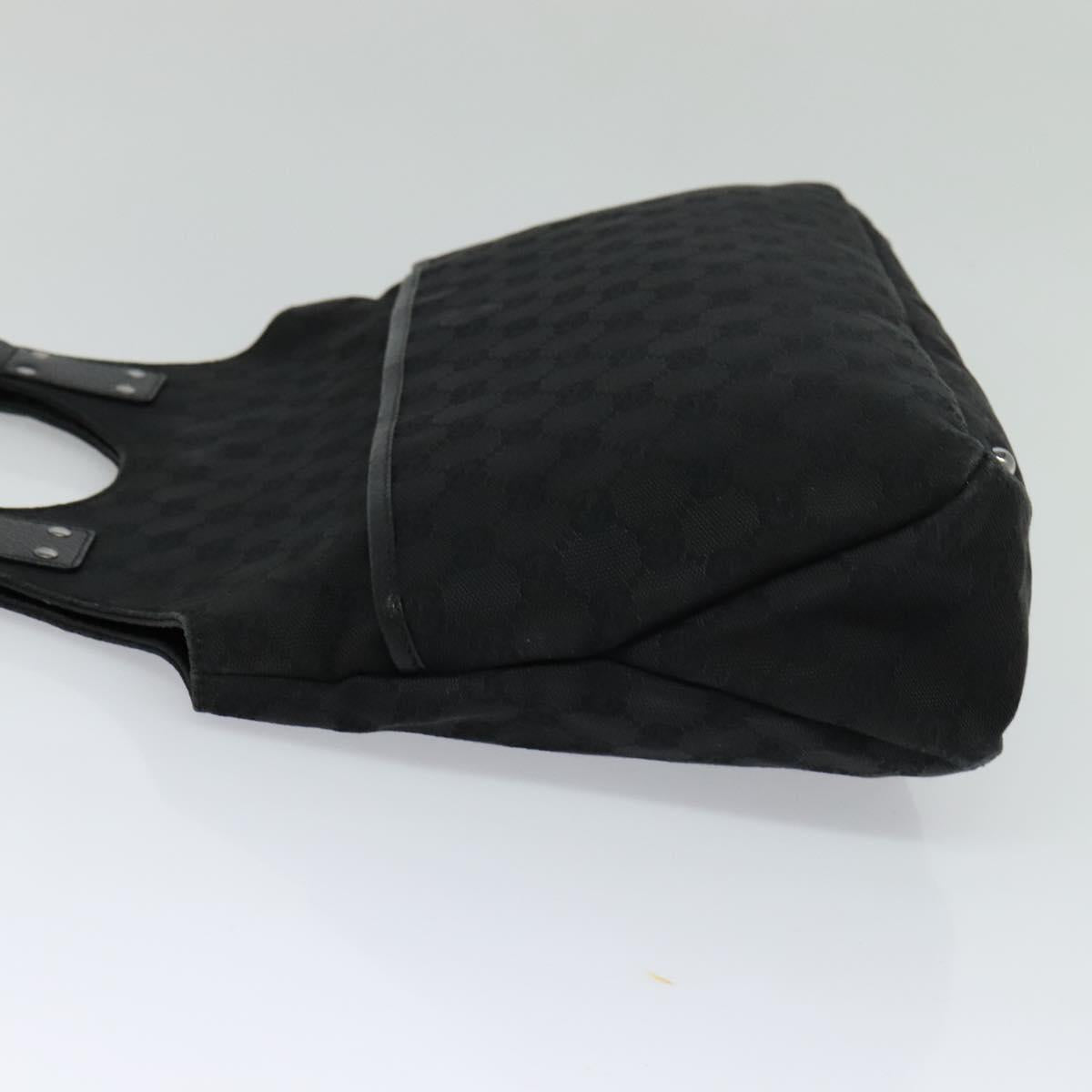 Gucci Gg Canvas Black Canvas Shoulder Bag (Pre-Owned)