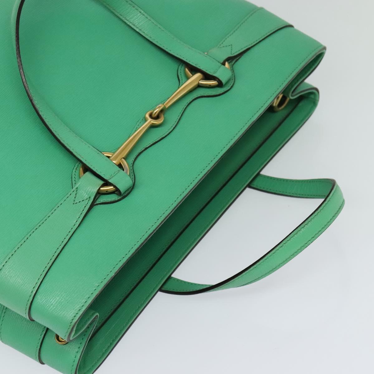 Gucci Britt Green Leather Handbag (Pre-Owned)