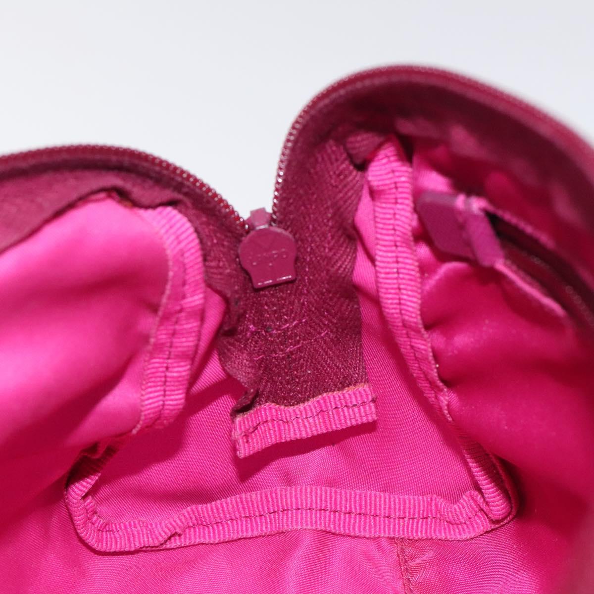 Prada Cosmetic Pouch Pink Synthetic Clutch Bag (Pre-Owned)
