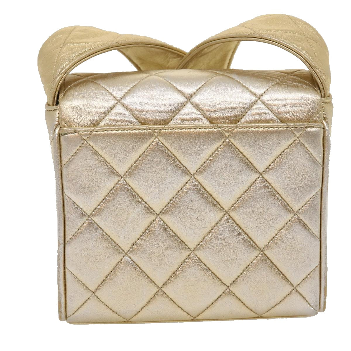 Chanel Gold Leather Travel Bag (Pre-Owned)