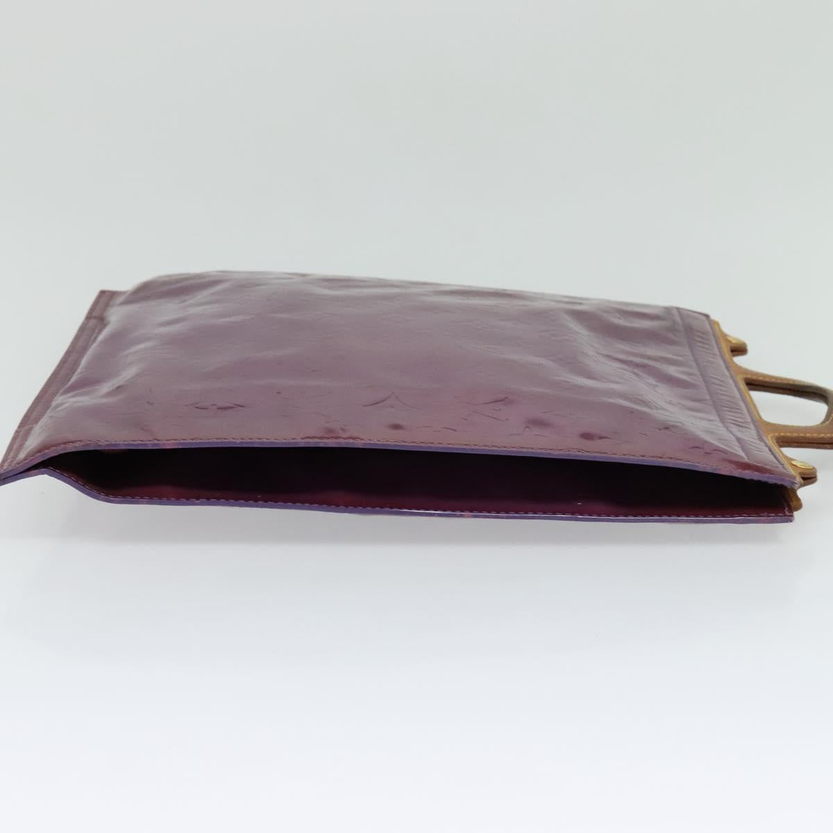 Louis Vuitton Stanton Purple Patent Leather Tote Bag (Pre-Owned)