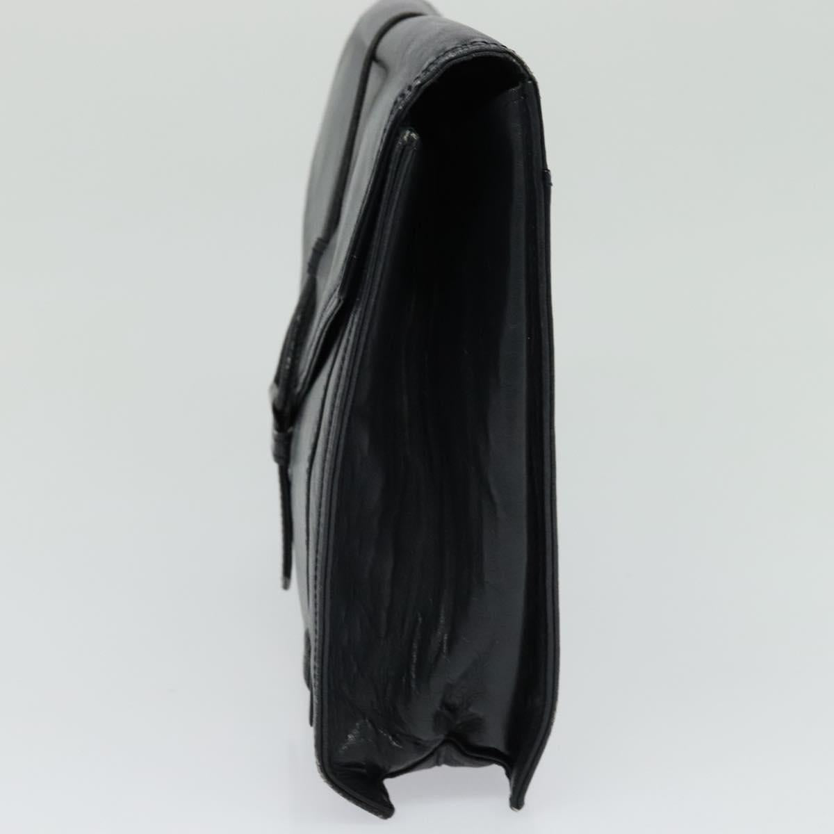 Yves Saint Laurent Black Leather Clutch Bag (Pre-Owned)