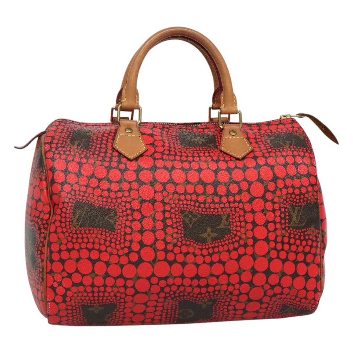 Louis Vuitton Speedy 30 Red Canvas Handbag (Pre-Owned)