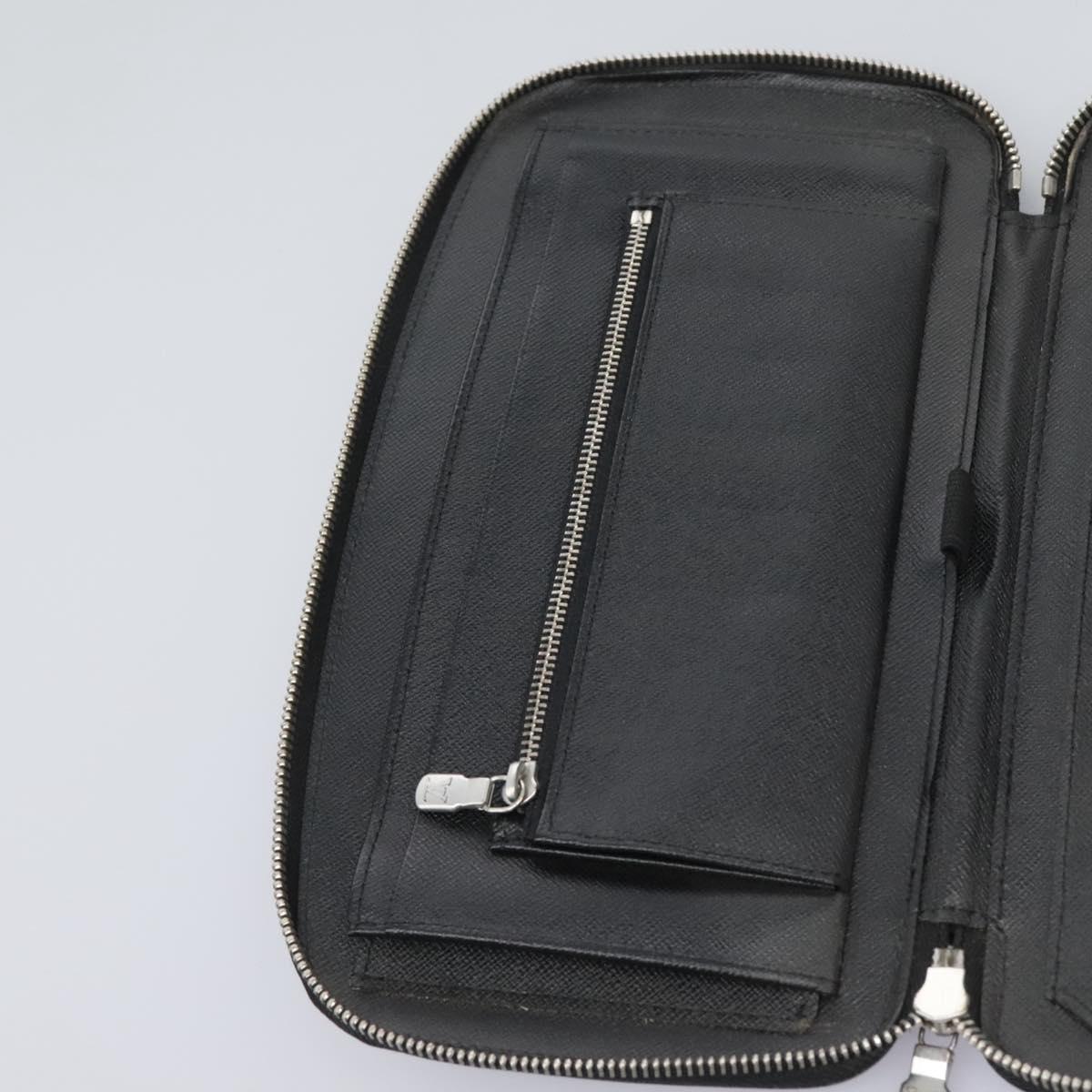 Louis Vuitton Taiga Black Leather Wallet (Pre-Owned)