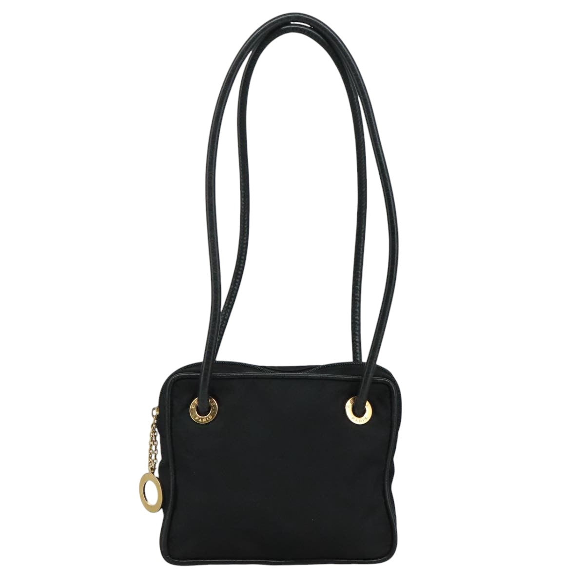 Céline Logo Du Cercle Black Synthetic Shoulder Bag (Pre-Owned)