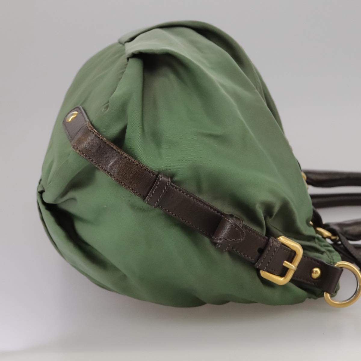 Prada Tessuto Green Synthetic Tote Bag (Pre-Owned)