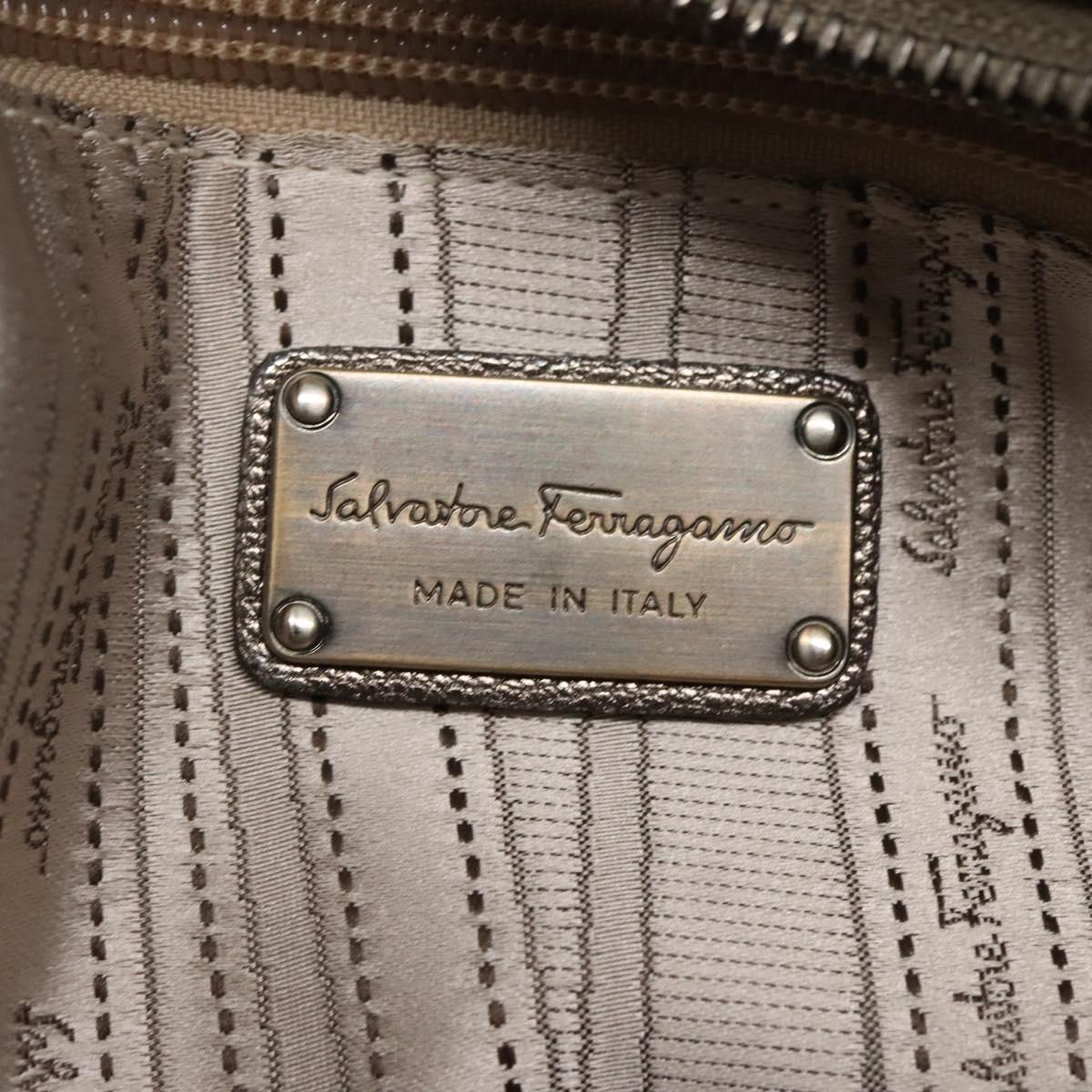 Salvatore Ferragamo Sofia Silver Leather Handbag (Pre-Owned)