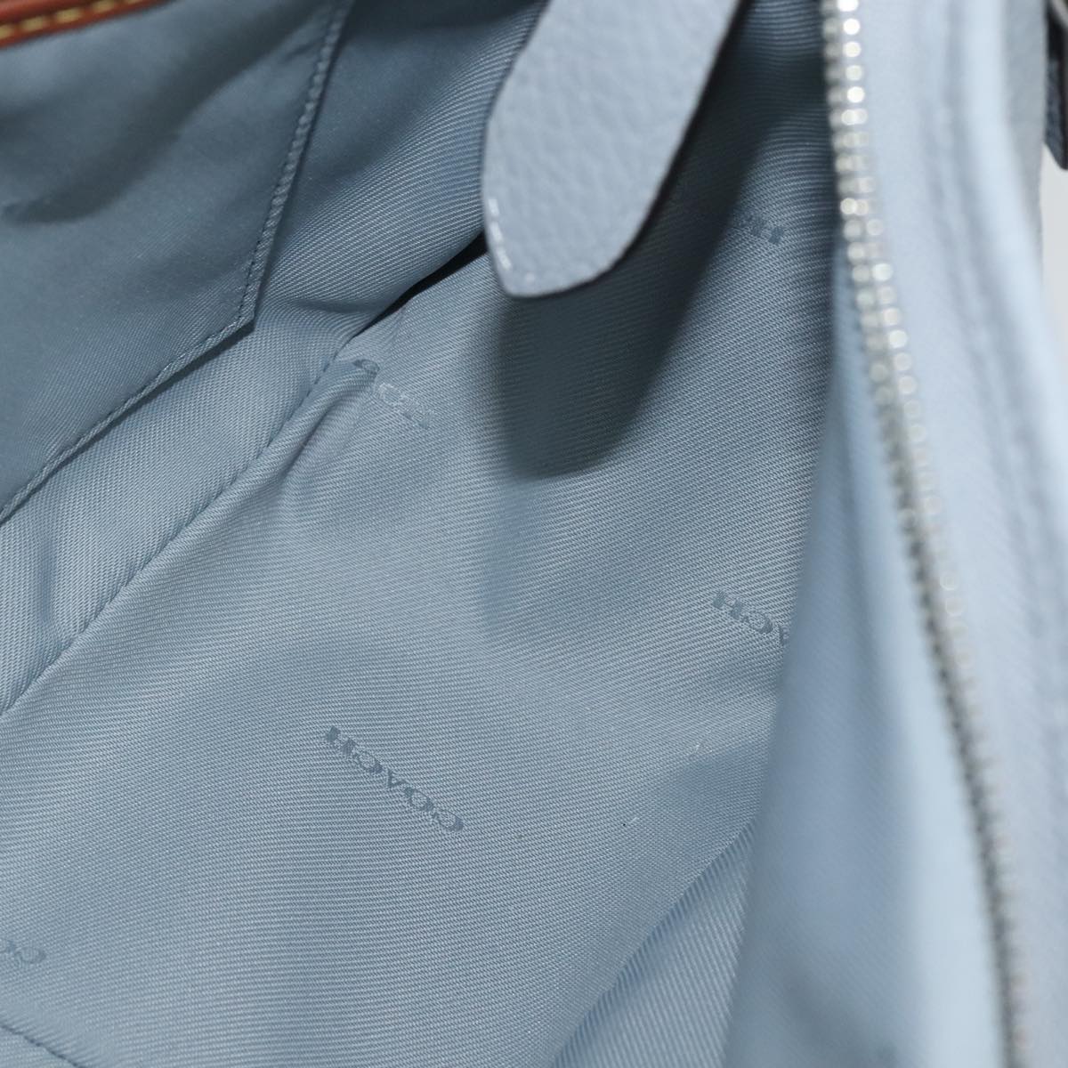 Coach Pebbled Blue Leather Shoulder Bag (Pre-Owned)
