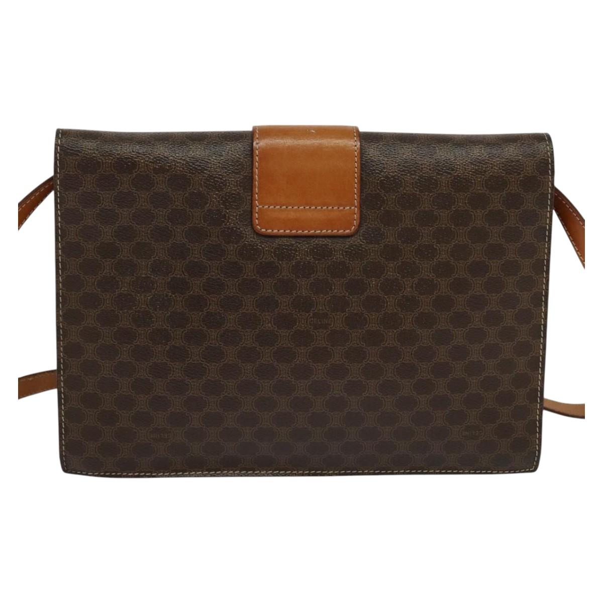 Céline Macadam Brown Canvas Shoulder Bag (Pre-Owned)
