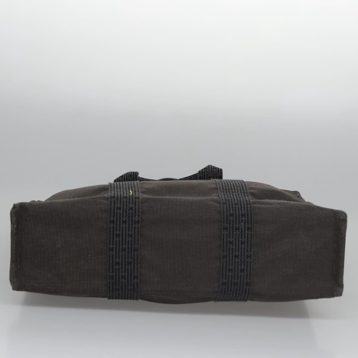 Hermès Herline Grey Canvas Handbag (Pre-Owned)