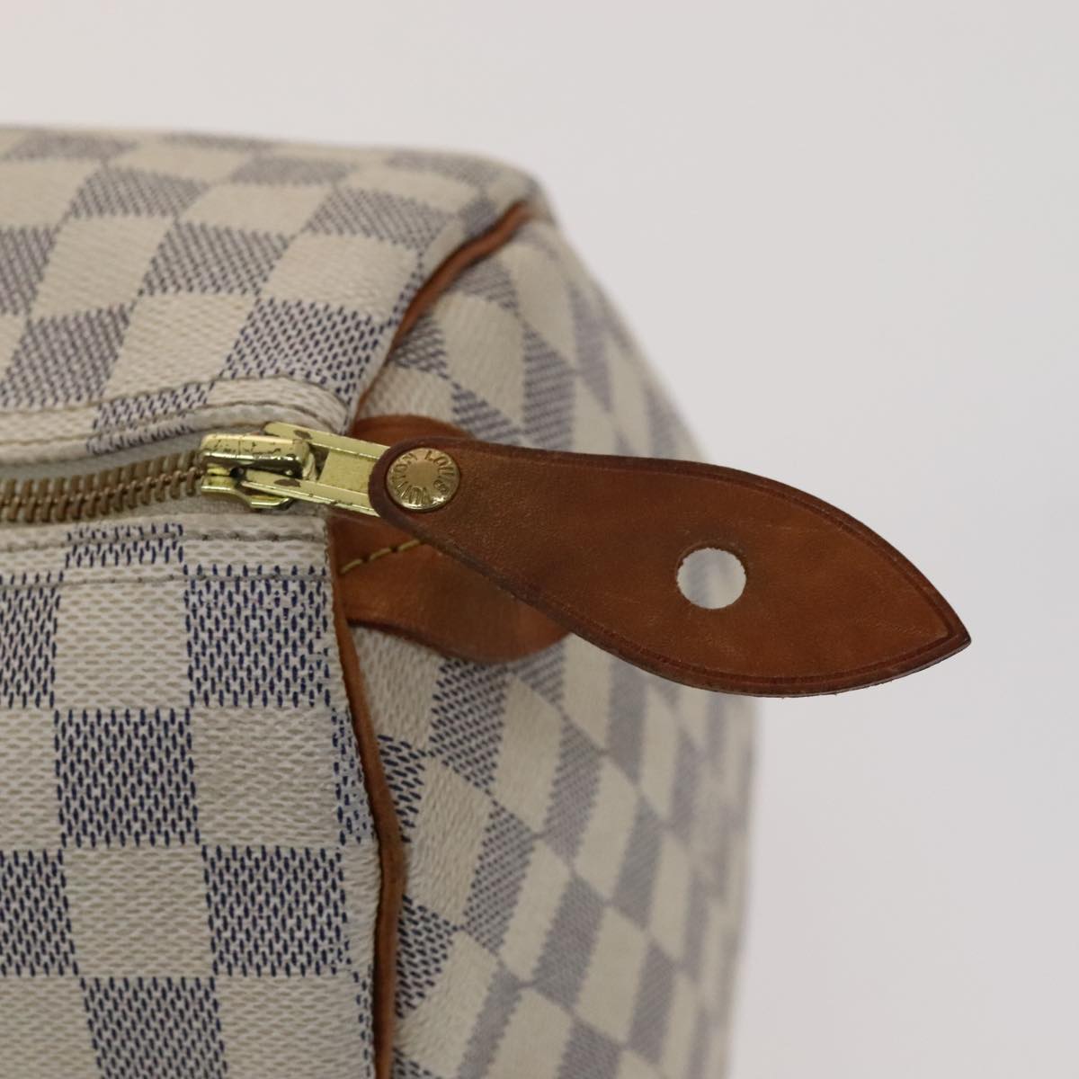 Louis Vuitton Speedy 35 White Canvas Handbag (Pre-Owned)