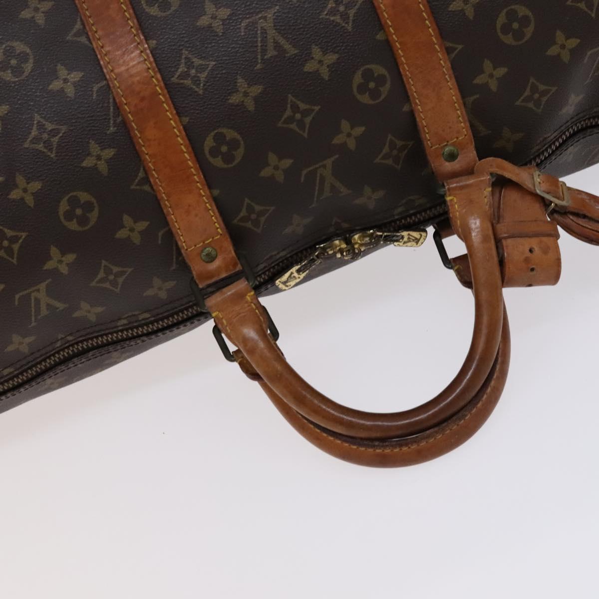 Louis Vuitton Keepall Bandouliere 55 Brown Canvas Travel Bag (Pre-Owned)