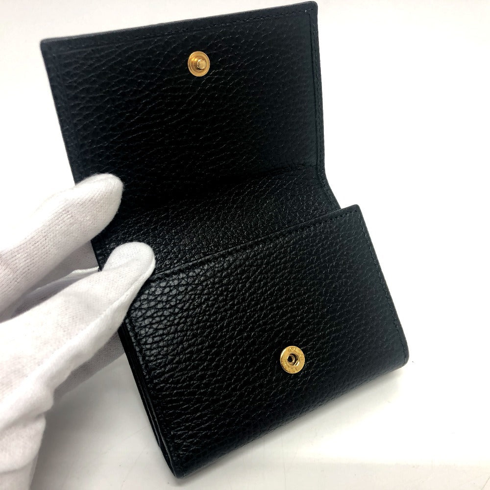 Gucci Black Leather Wallet (Tri-Fold) (Pre-Owned)