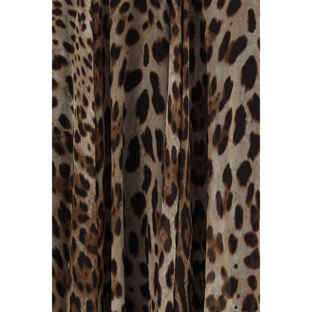 Dolce & Gabbana Beige Silk Long Women's Skirt