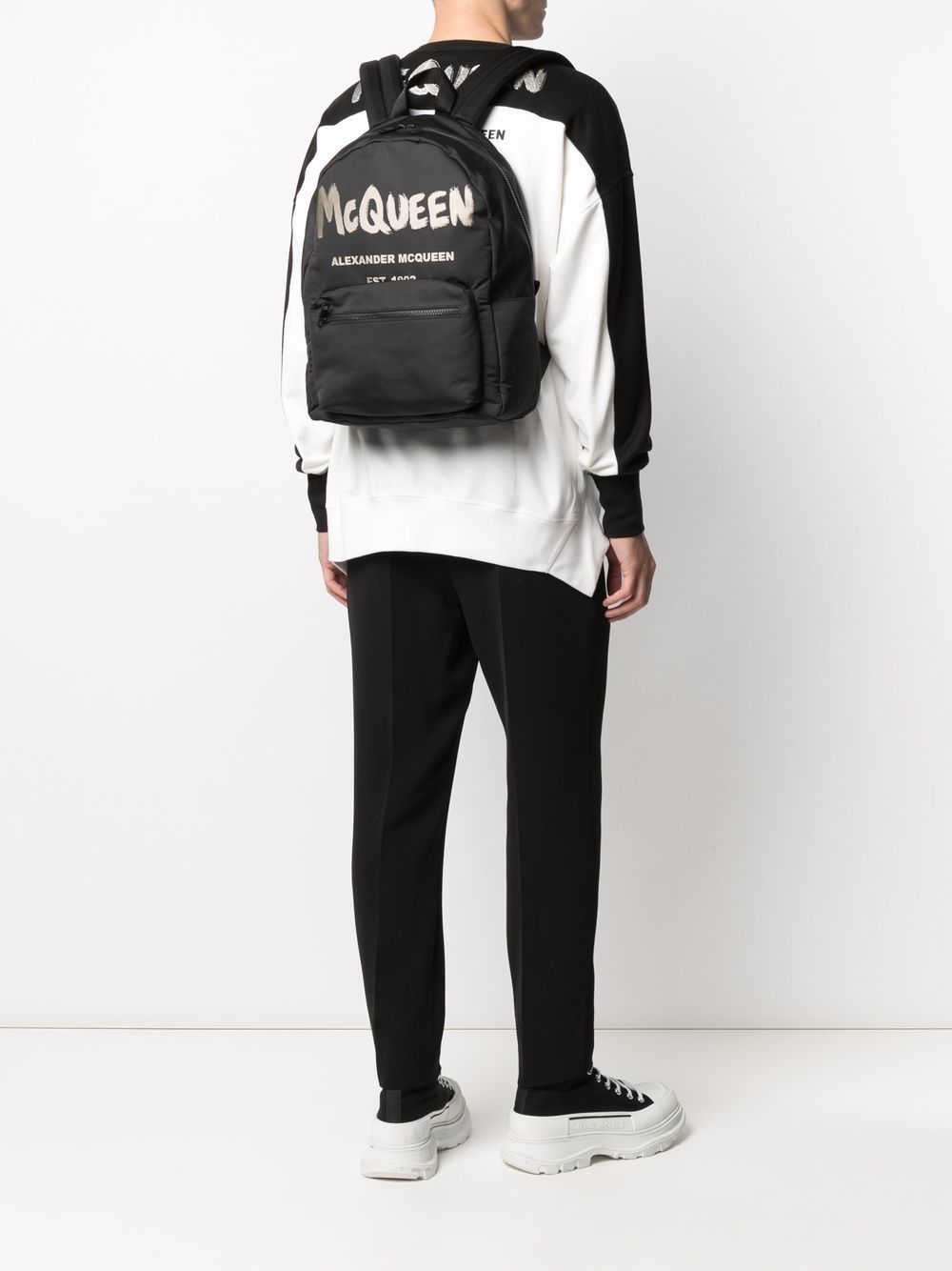 Alexander Mcqueen Men's Graffiti Metropolitan Backpack