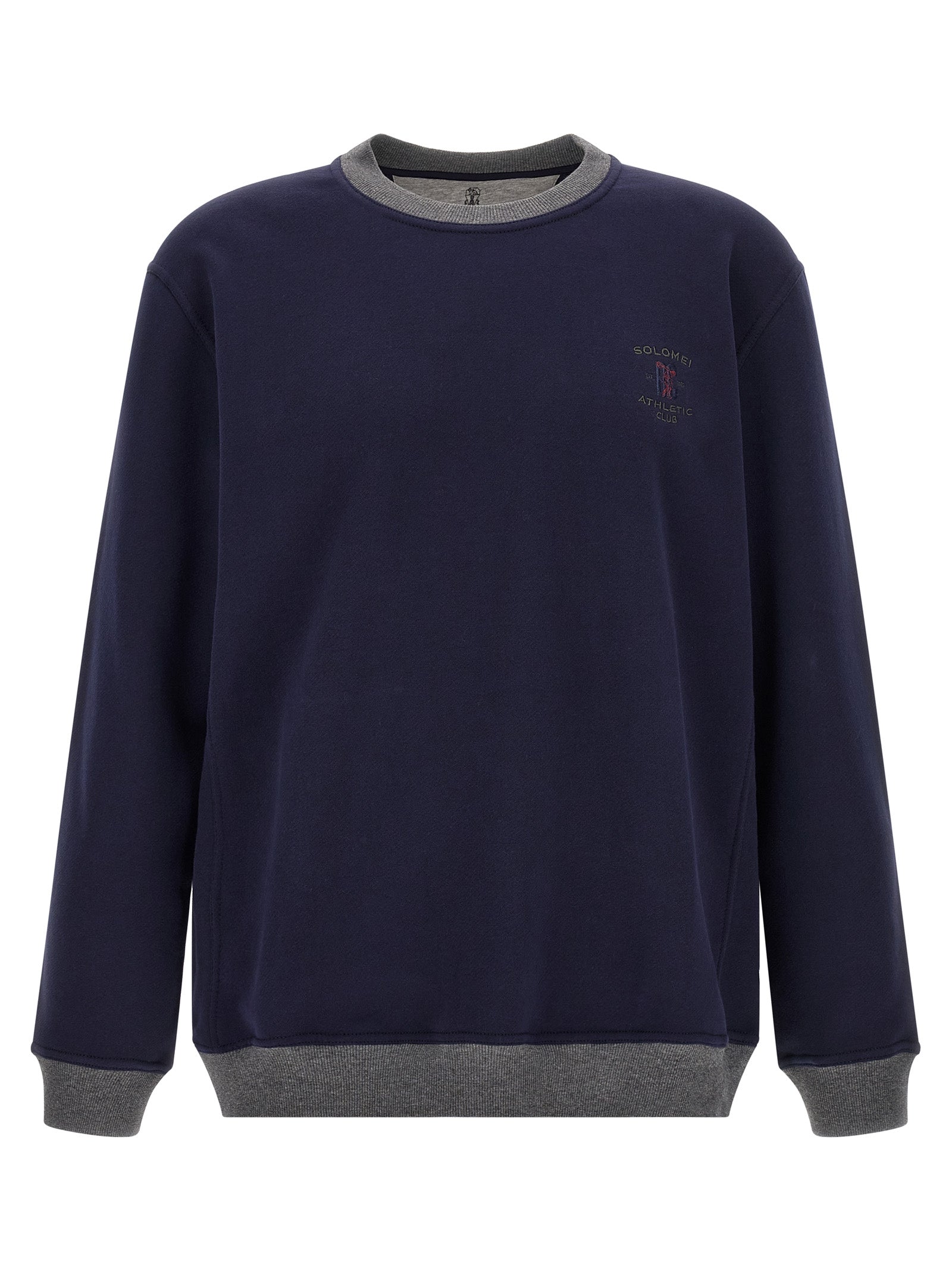 Brunello Cucinelli Blue Cotton Men's Sweatshirt