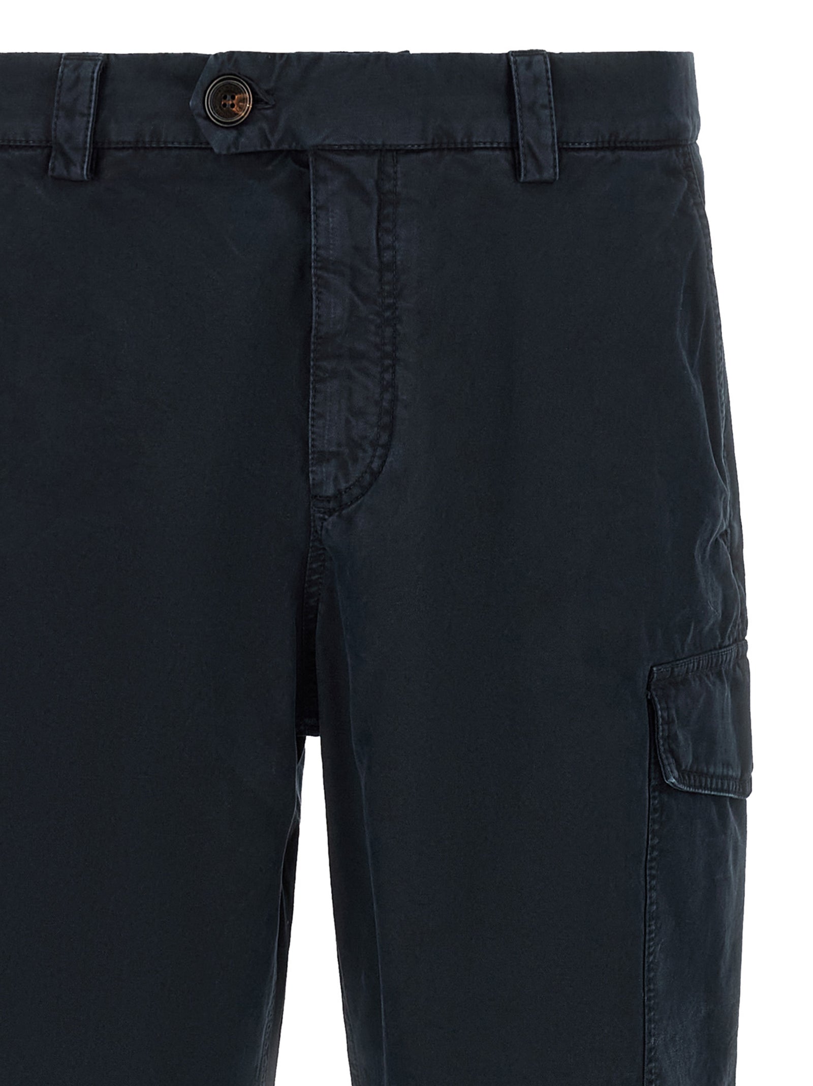 Brunello Cucinelli Blue Cotton Cargo Men's Pants
