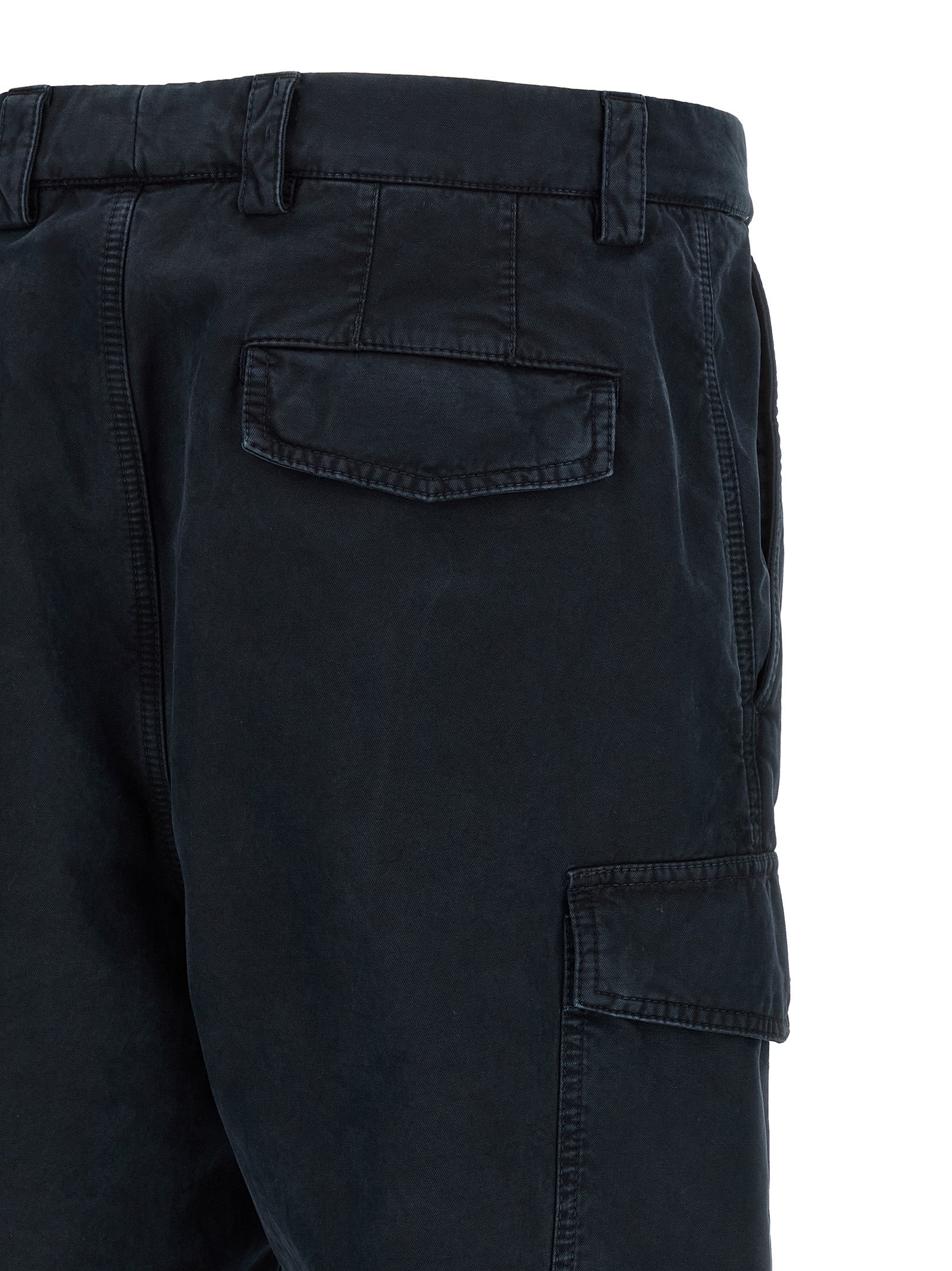 Brunello Cucinelli Blue Cotton Cargo Men's Pants
