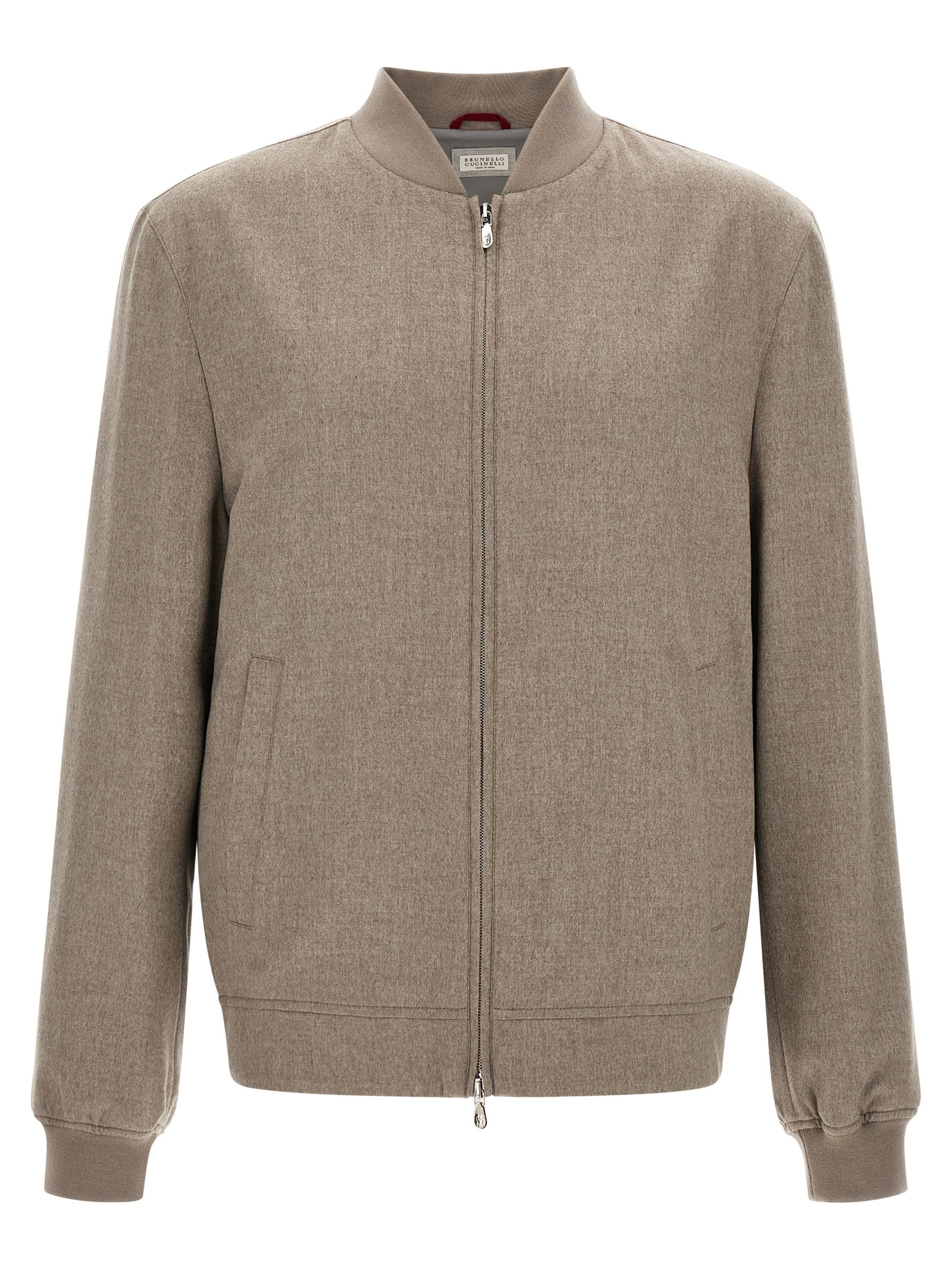 Brunello Cucinelli Gray Cashmere Men's Bomber