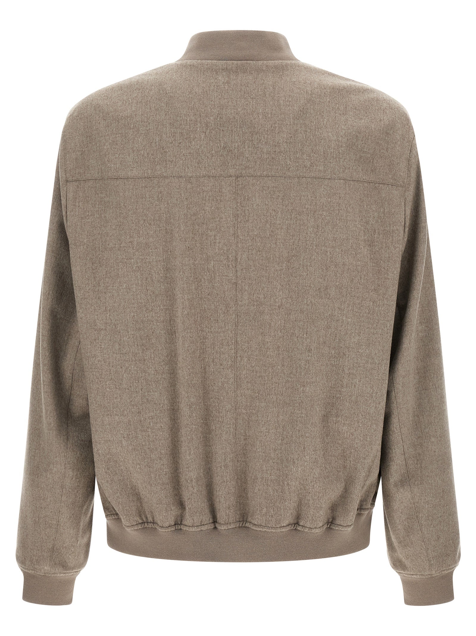 Brunello Cucinelli Gray Cashmere Men's Bomber