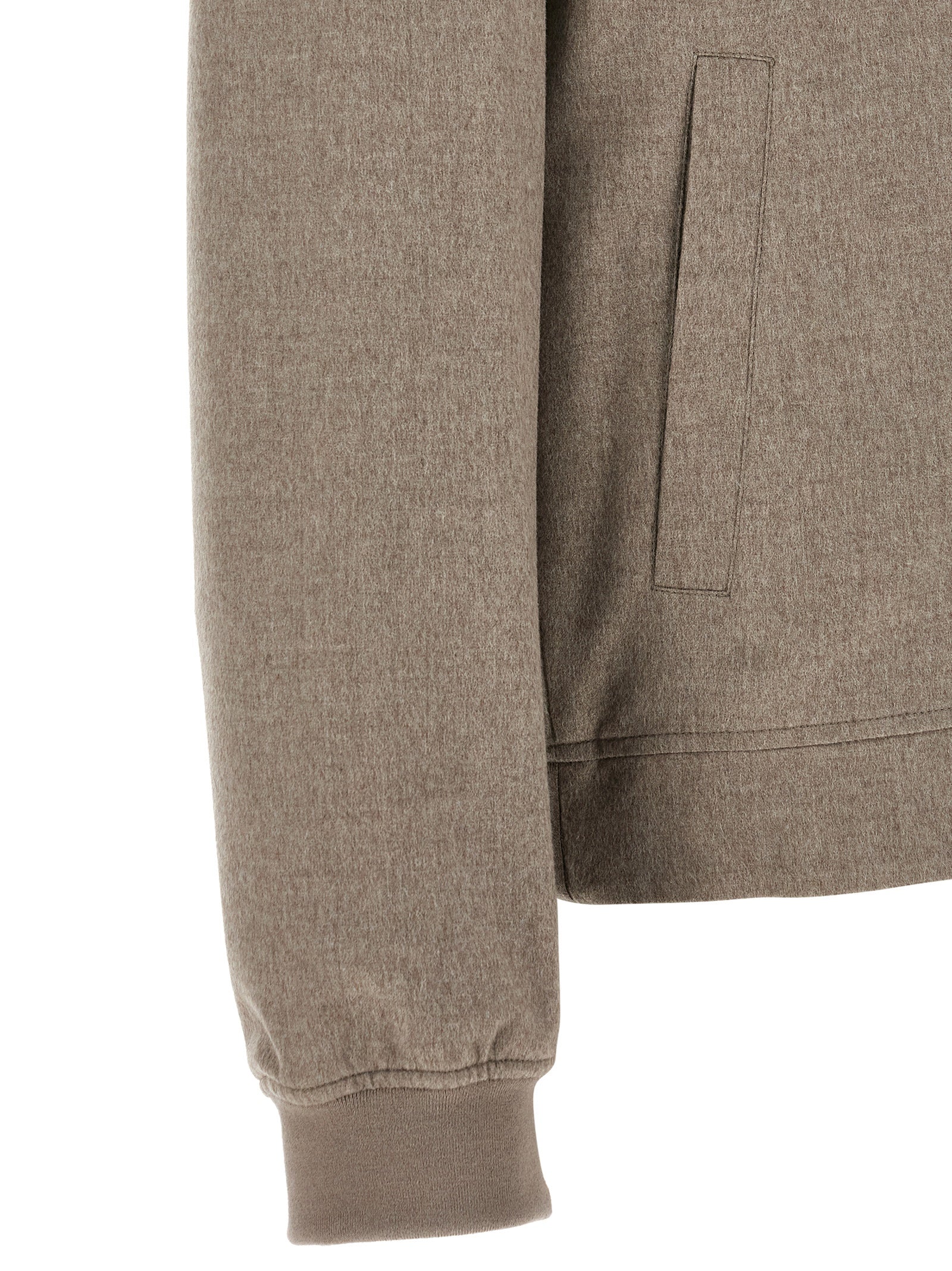 Brunello Cucinelli Gray Cashmere Men's Bomber