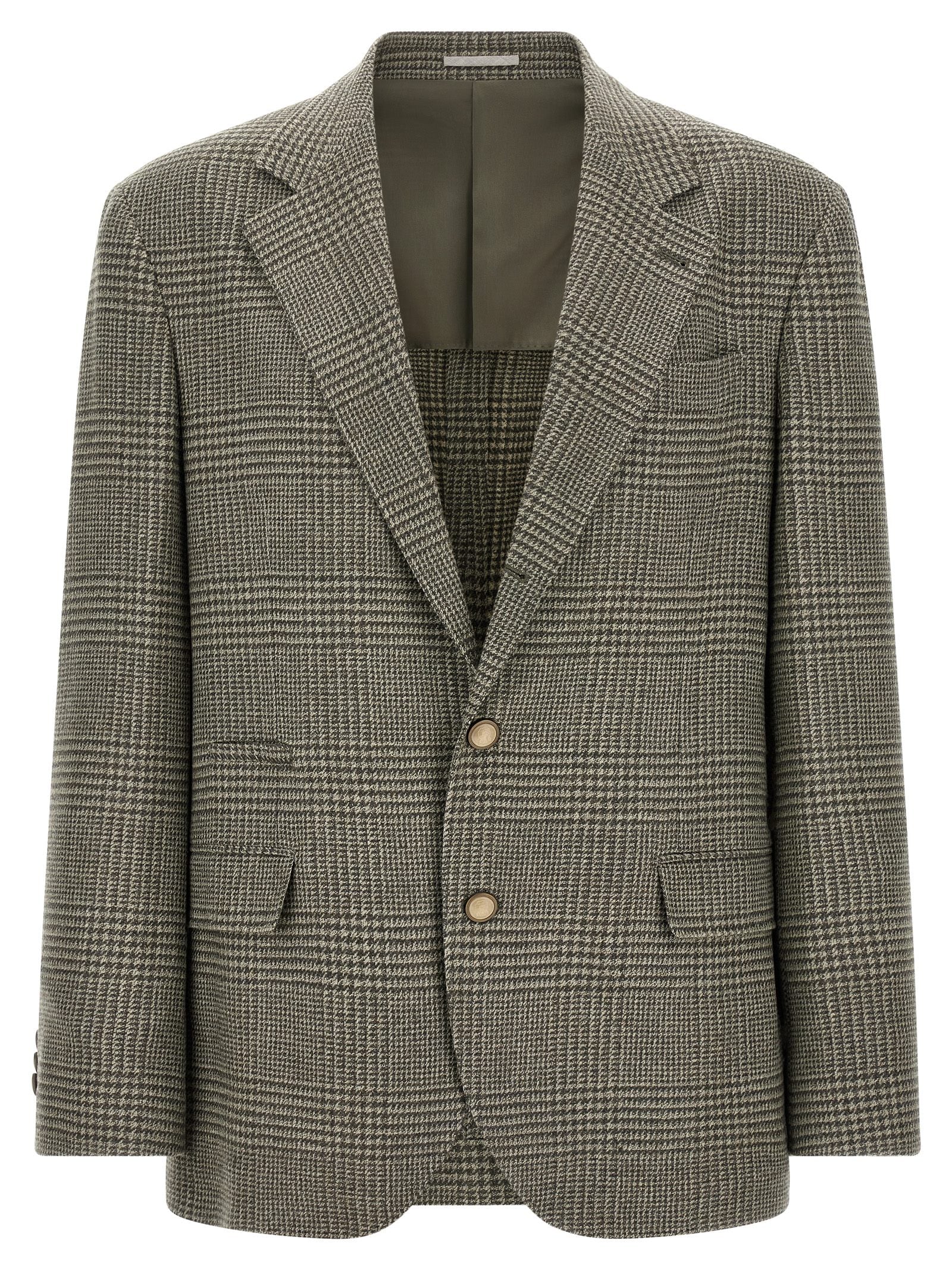 Brunello Cucinelli Bicolor Wool Men's Blazer