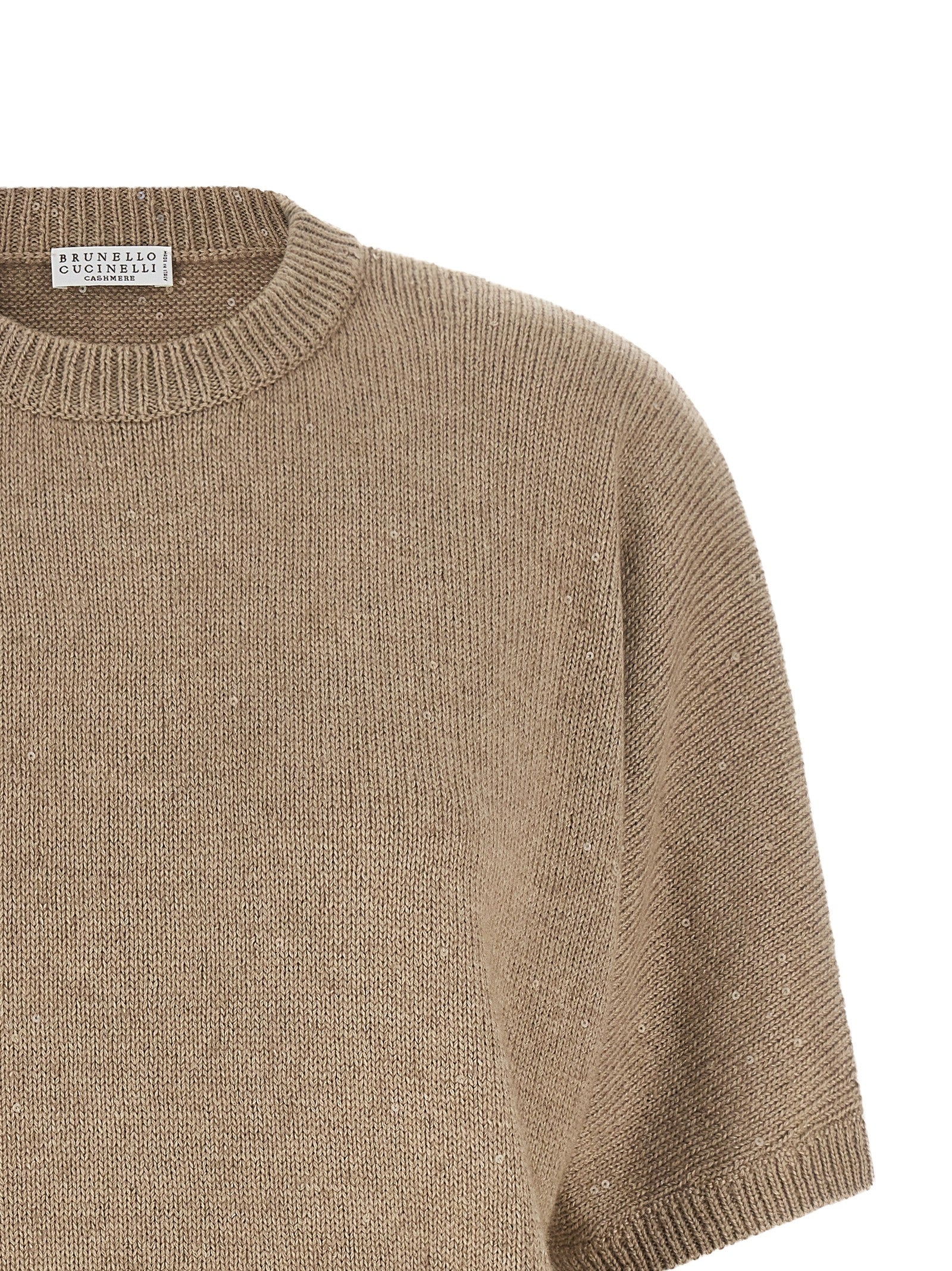 Brunello Cucinelli Beige Cashmere Women's Cardigan