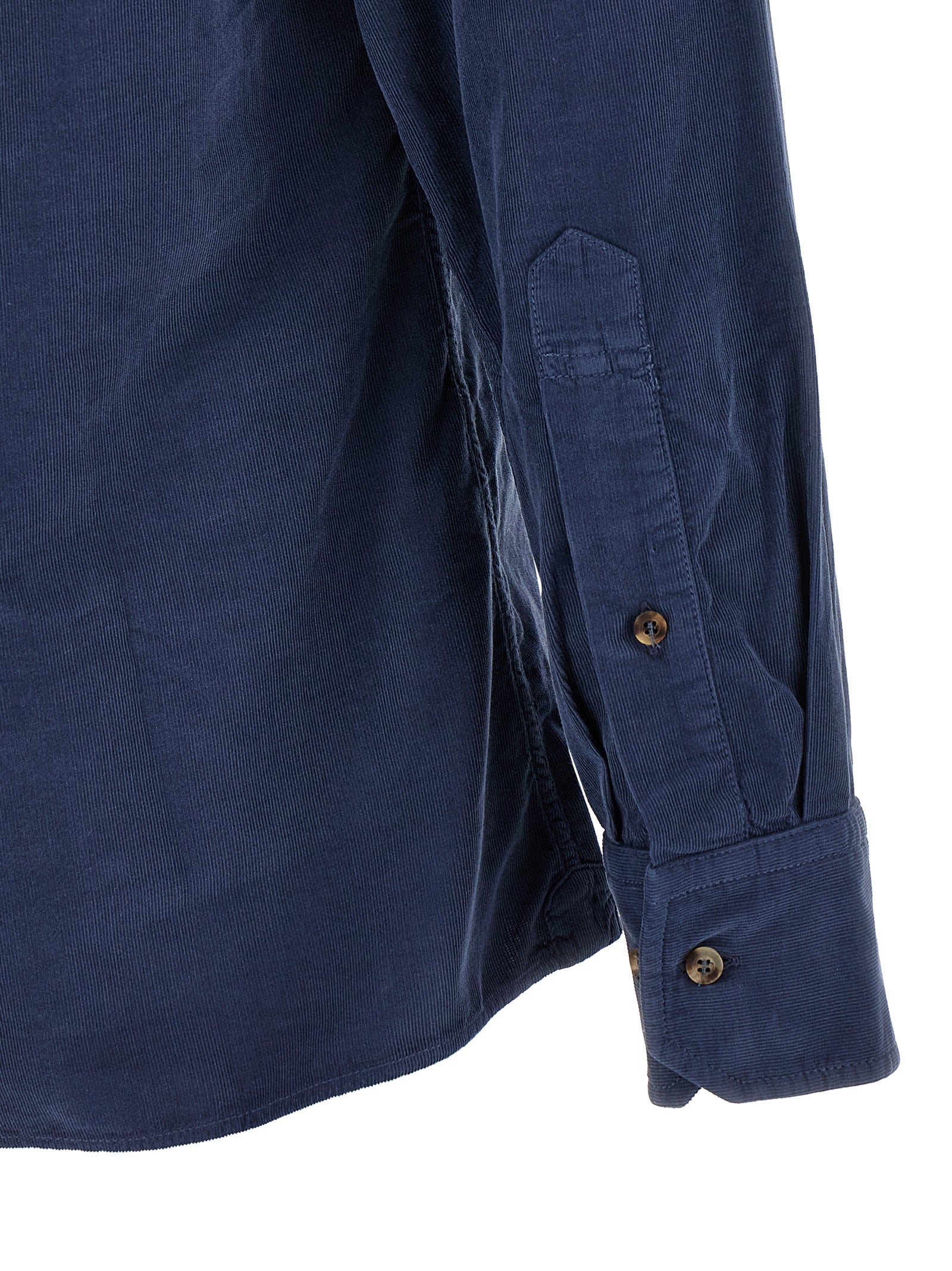 Brunello Cucinelli Blue Cotton Men's Blouse