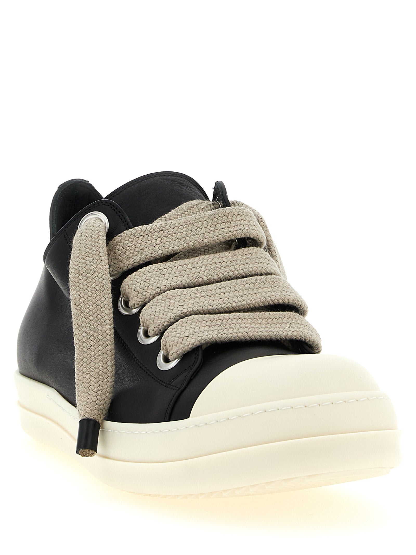 Rick Owens Bicolor Calfskin Low Top Women's Sneakers