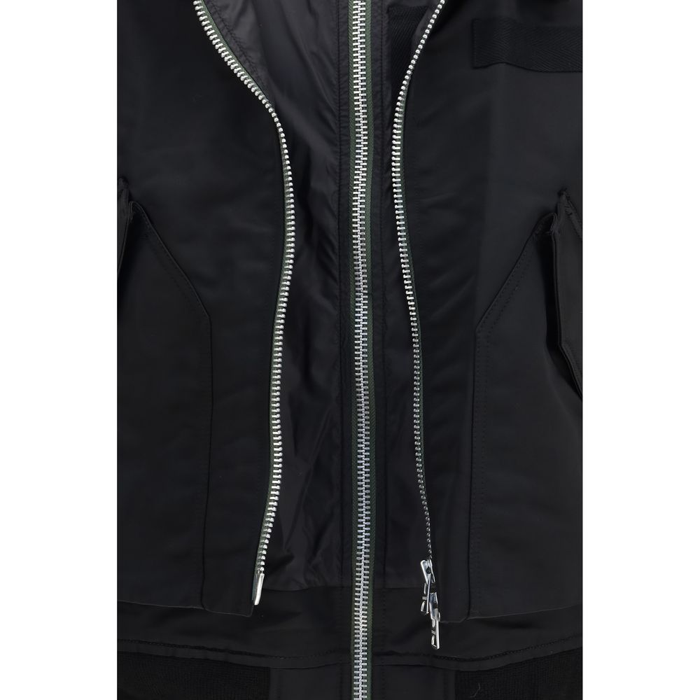 Sacai Black Cotton Men's Bomber