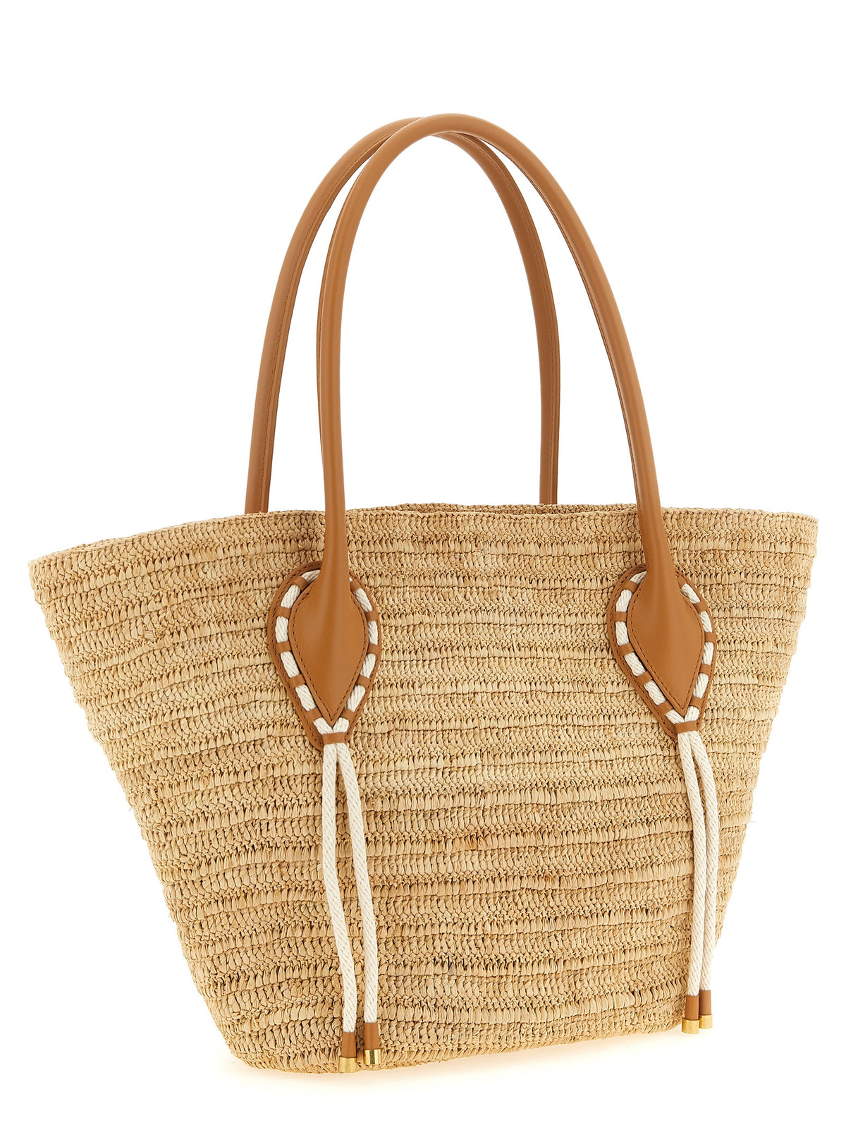 Christian Louboutin Beige Raffia Tote Women's Bag