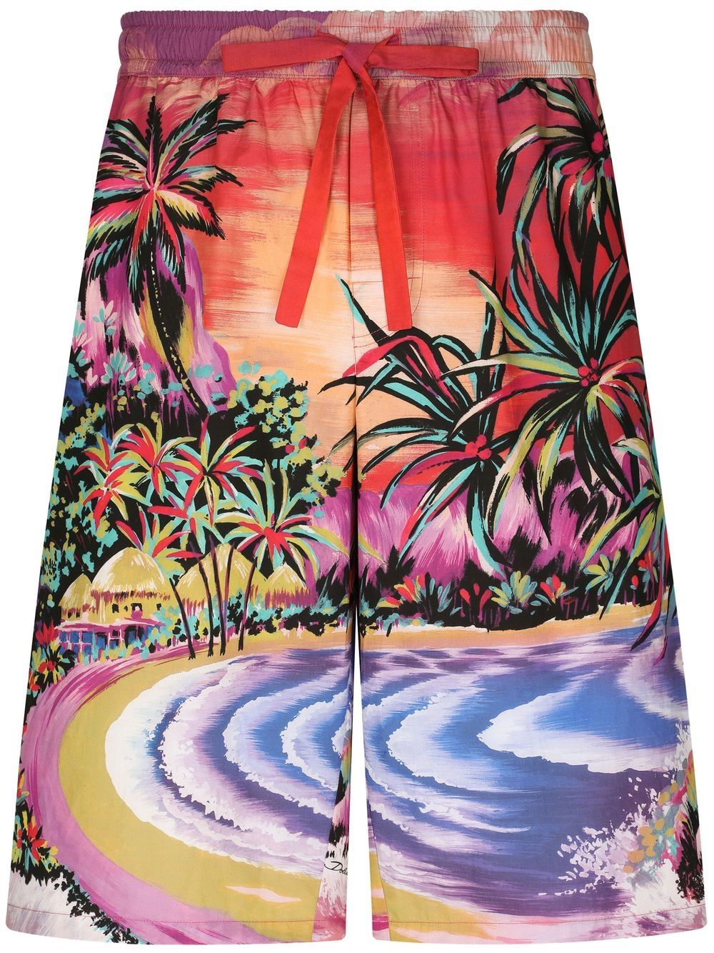 Dolce & Gabbana Men's Graphic-Print Bermuda Shorts