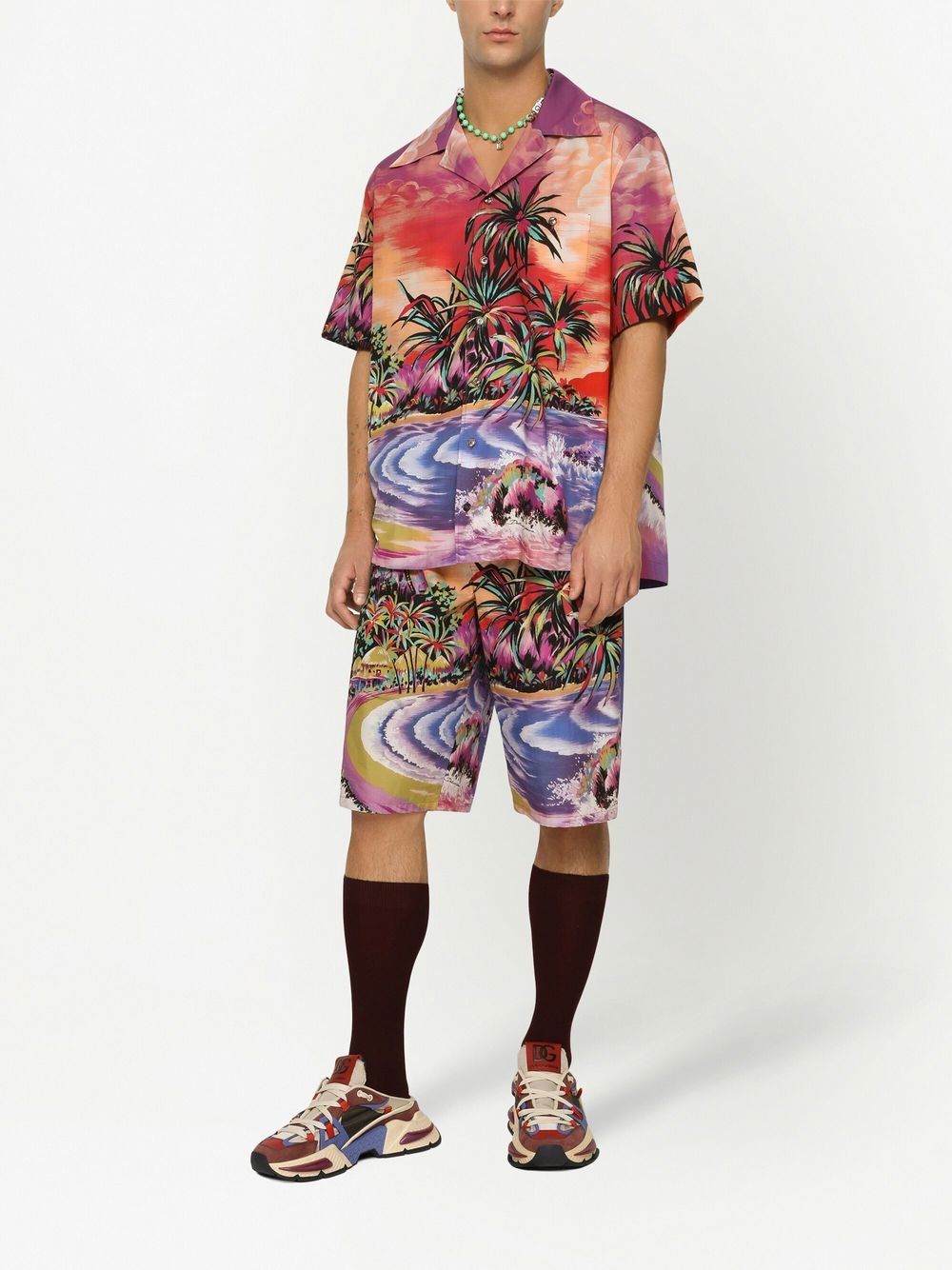 Dolce & Gabbana Men's Graphic-Print Bermuda Shorts