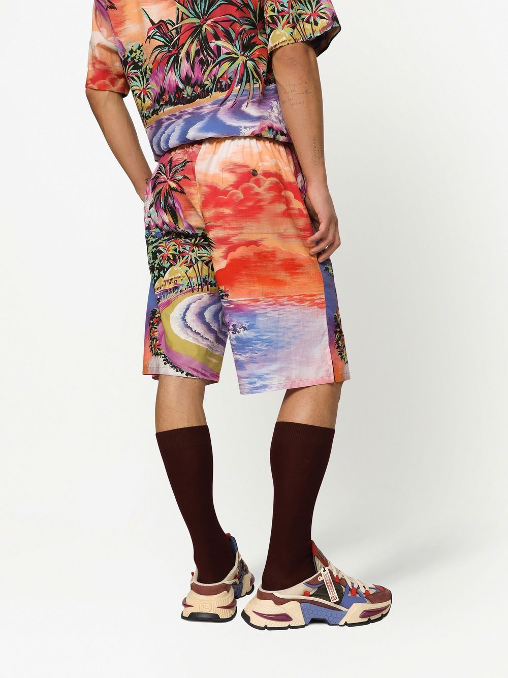 Dolce & Gabbana Men's Graphic-Print Bermuda Shorts