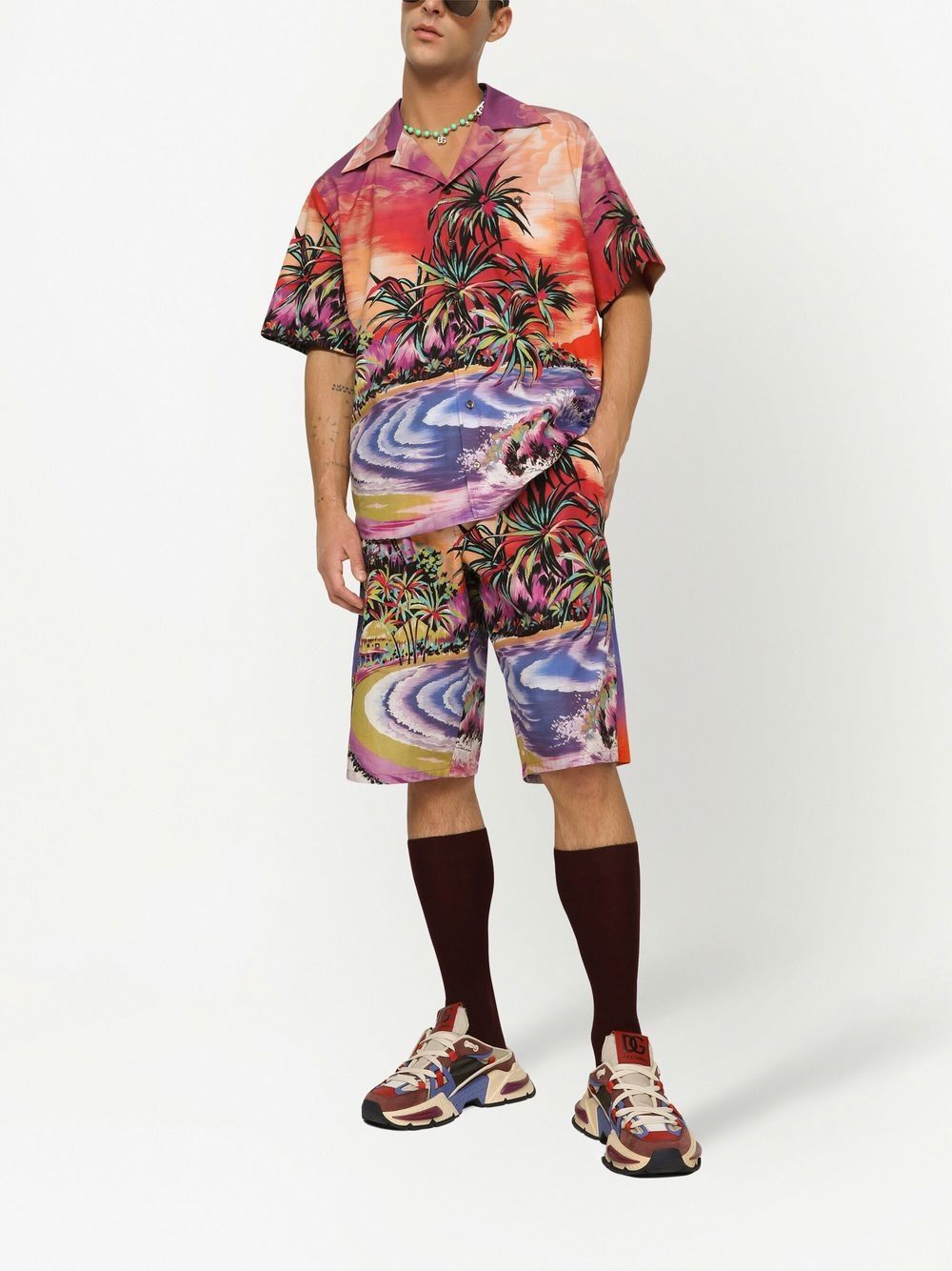 Dolce & Gabbana Men's Graphic-Print Bermuda Shorts