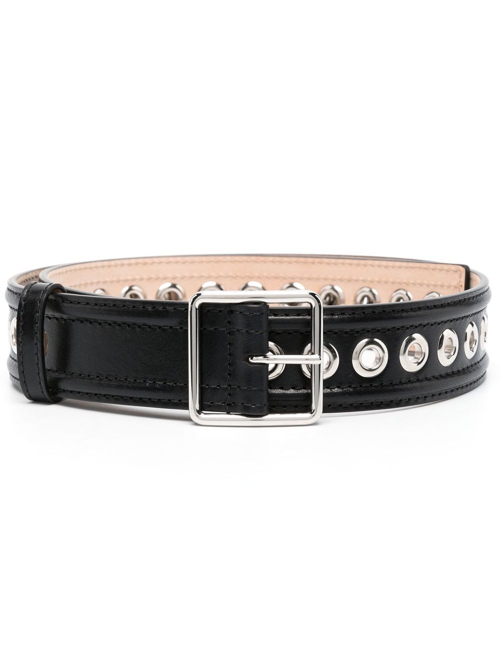 Alexander Mcqueen Women's Eyelet-Detail Leather Belt