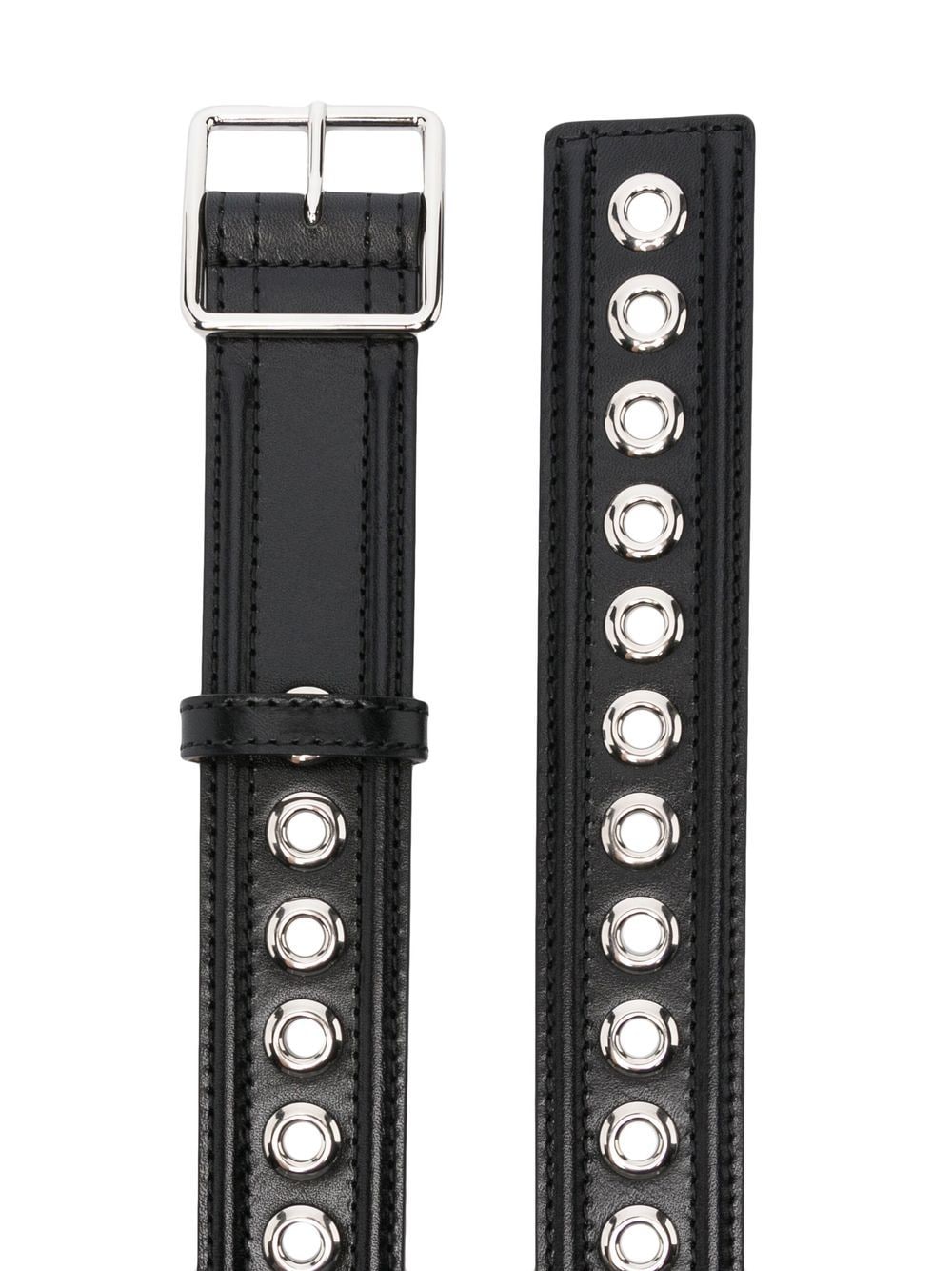 Alexander Mcqueen Women's Eyelet-Detail Leather Belt