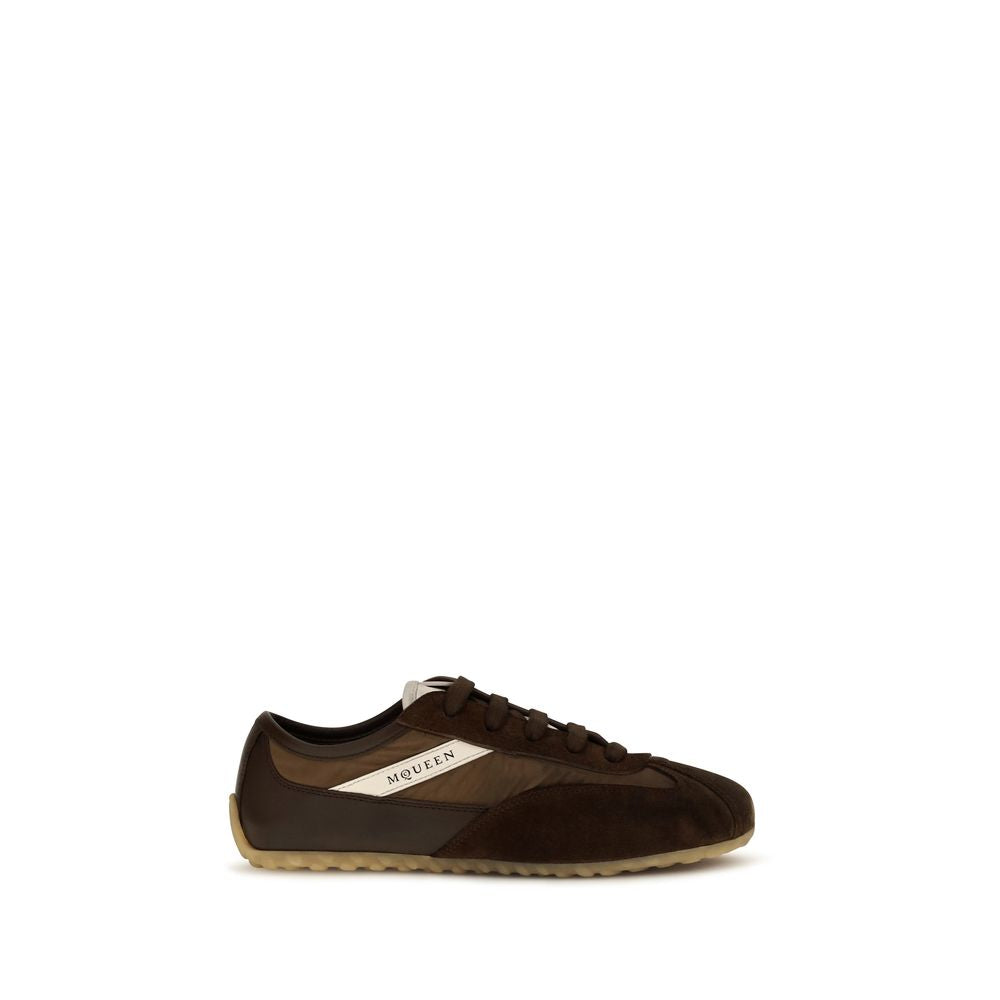 Alexander McQueen Brown Suede Leather Athletic Women's Sneakers