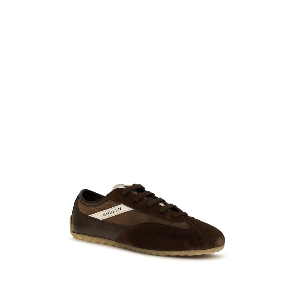 Alexander McQueen Brown Suede Leather Athletic Women's Sneakers