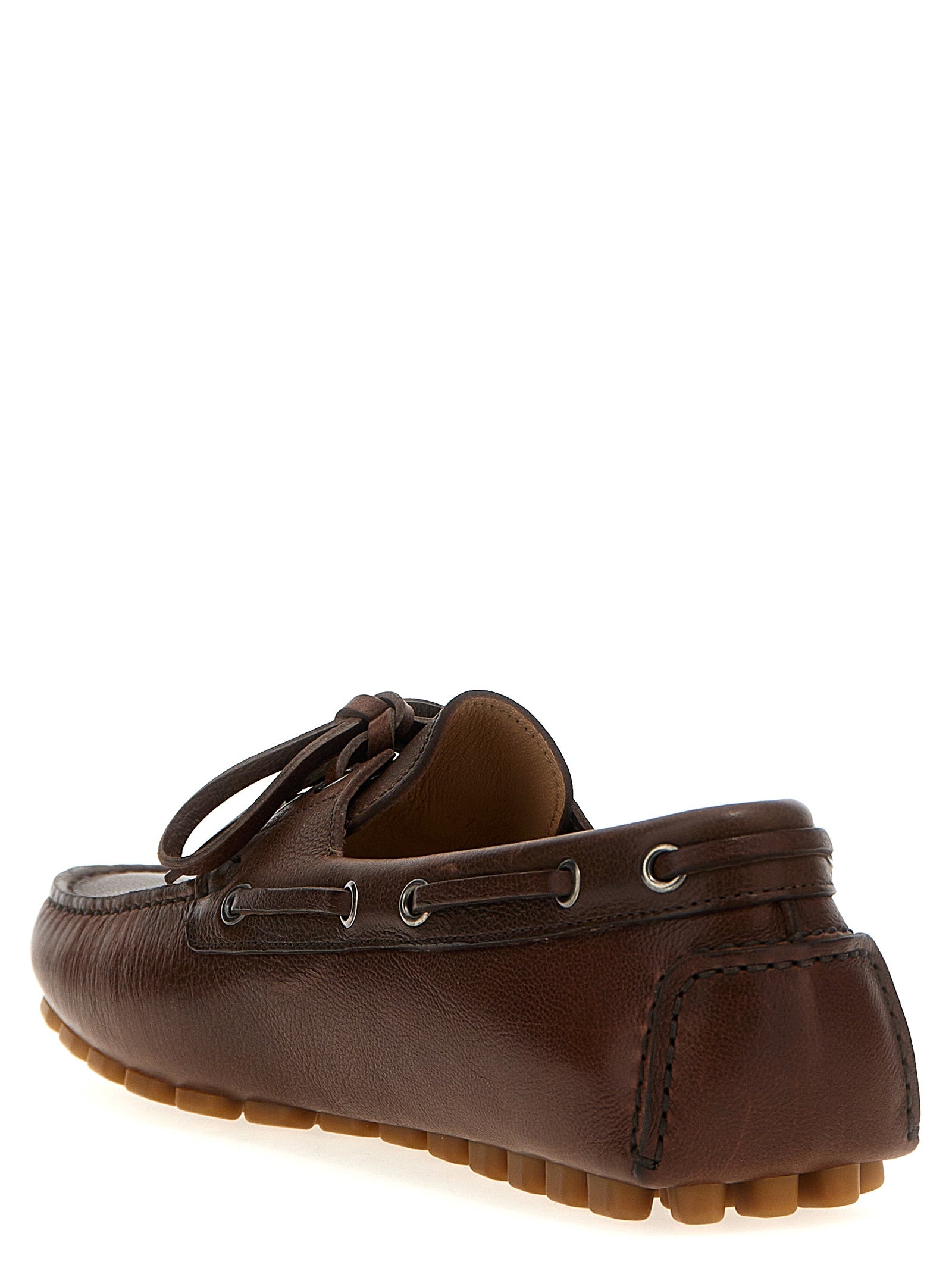 Valentino Garavani Brown Buffalo Leather Slip-On Men's Loafers