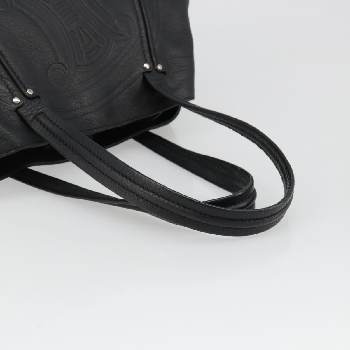 Celine Shoulder Leather Black Leather Shoulder Bag Bag (Pre-Owned)